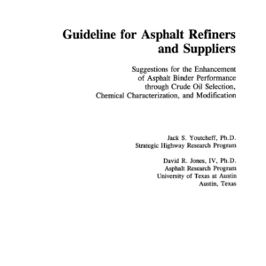 Guideline for Asphalt Refiners and Suppliers [PUB]