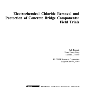 Electrochemical Chloride Removal and Protection of Concrete Bridge Components: Field Trials [PUB]