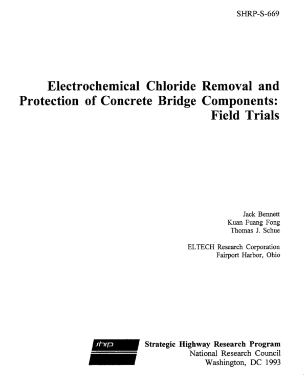 Electrochemical Chloride Removal and Protection of Concrete Bridge Components: Field Trials [PUB]